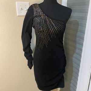 5 for $20 BUNDLE DEAL Buffalo David Bitton Black One Shoulder MIDI Dress
